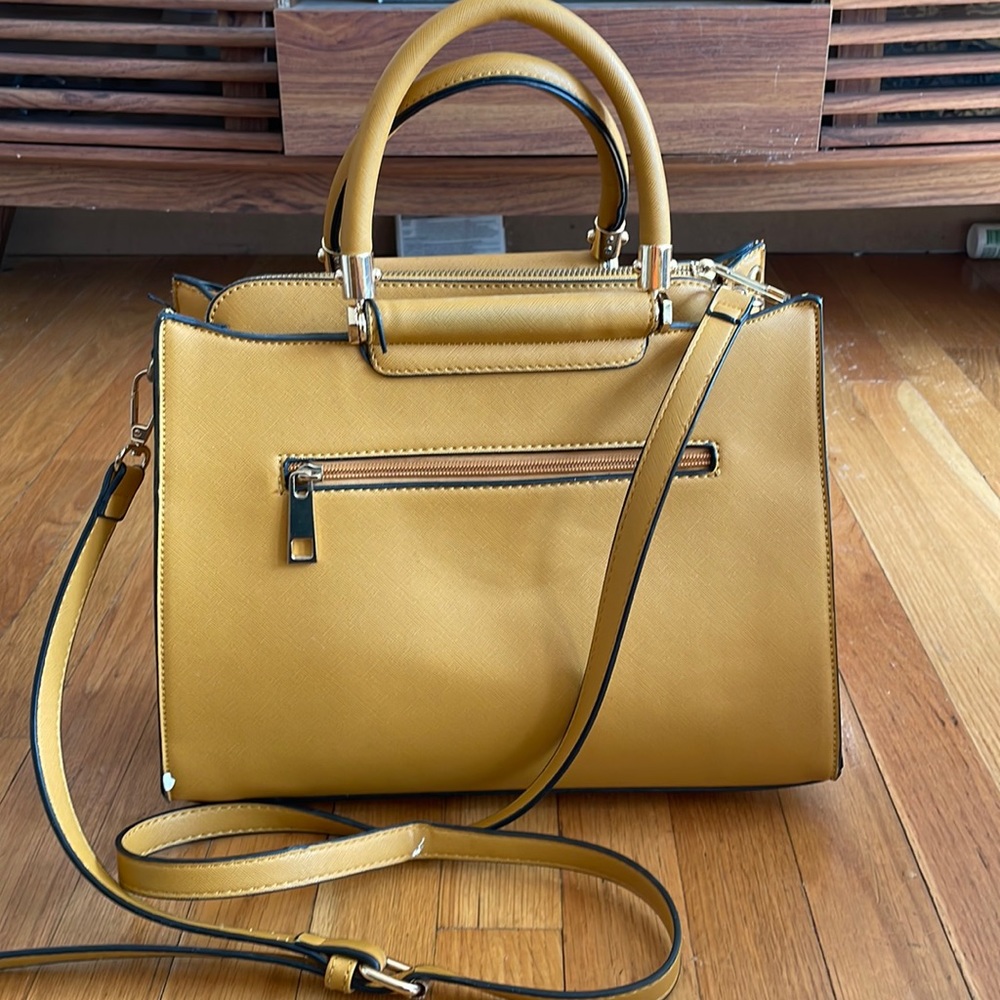 Golden yellow crossbody bag
